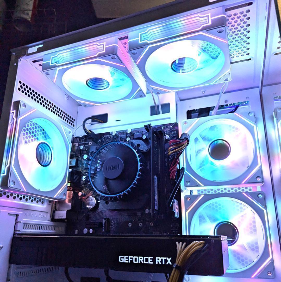 [SILVER]白い光る✨ゲーミングPC✨フルセット✨GTX1080TI①
