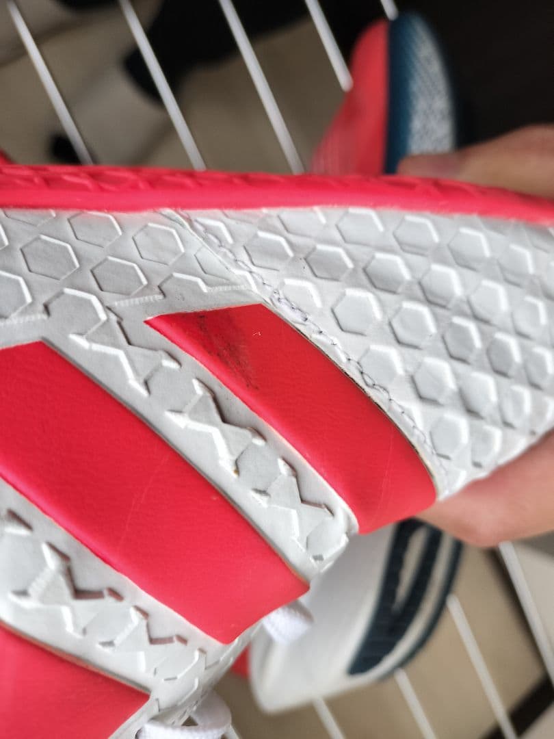 adidas ボクシングシューズ ホワイト/レッド　レスリング　リングシューズ