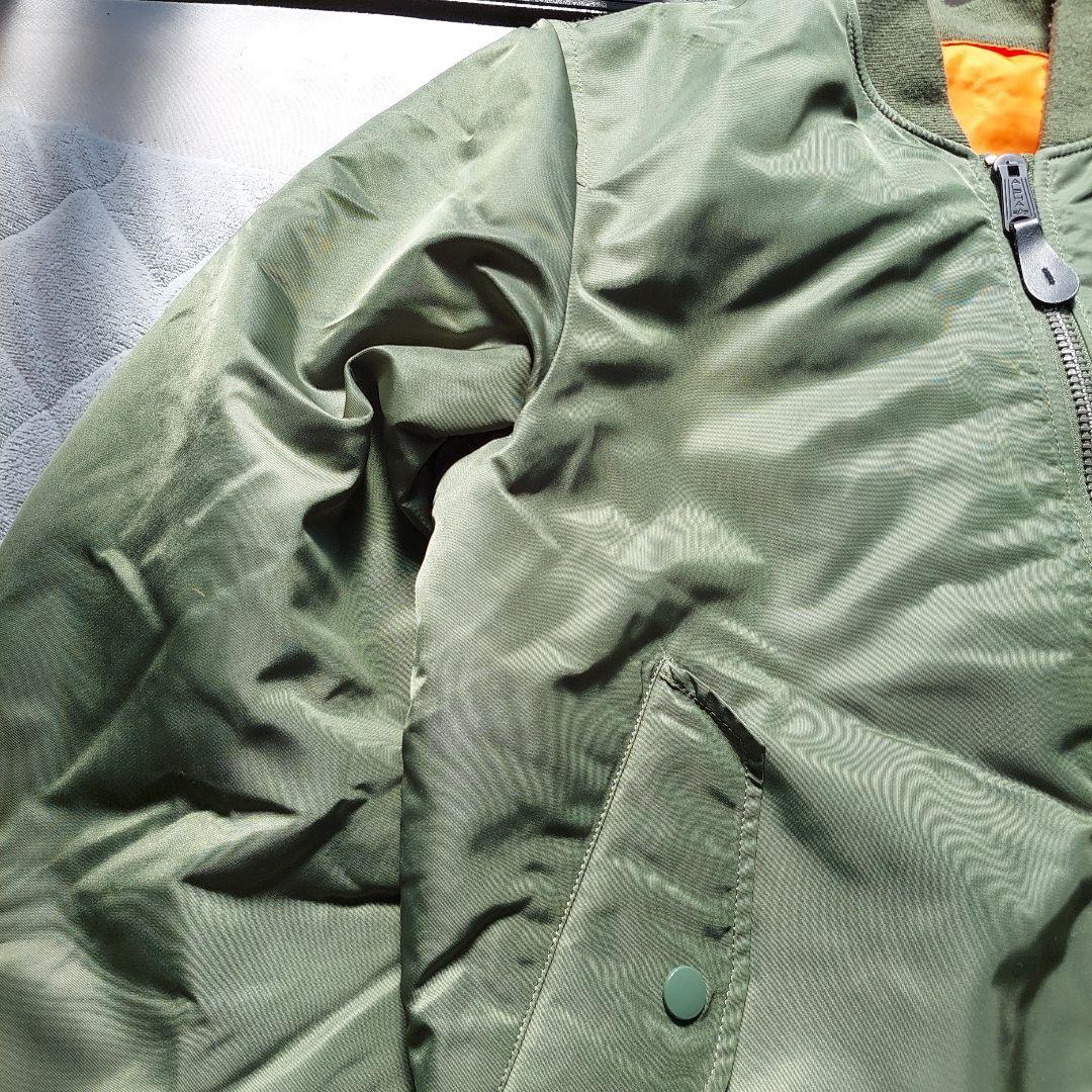 美品 現行 ALPHA INDUSTRIES MA-1 フライトジャケット L
