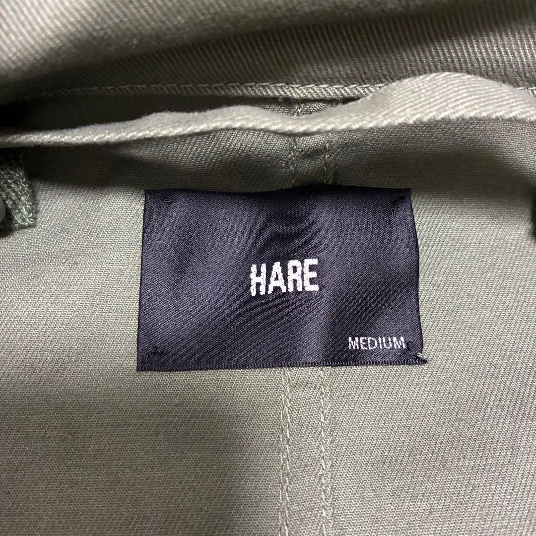 【美品】HARE　モッズコート　カーキ　Mサイズ