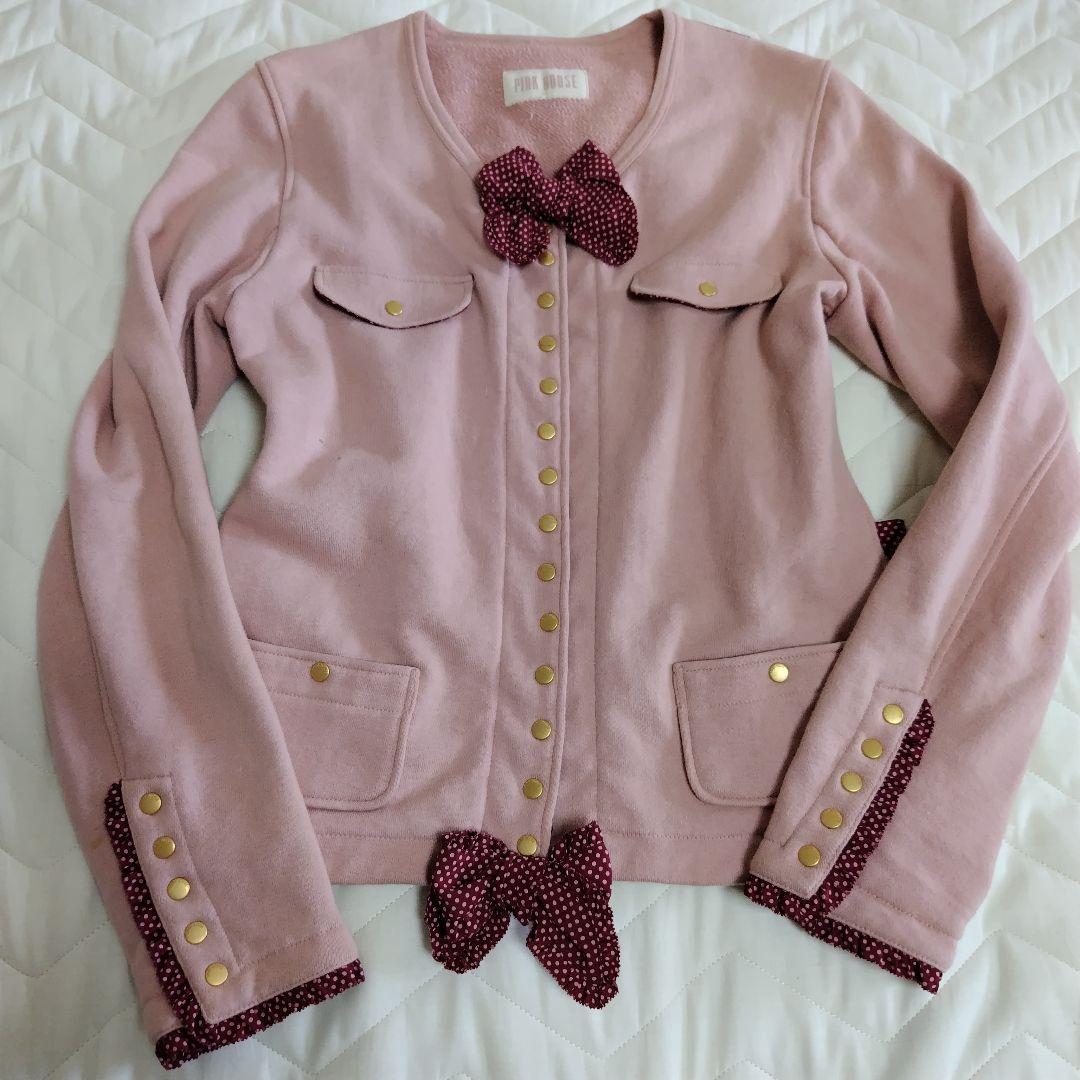 専用　PINKHOUSEピンクハウス❤️ロゴ入りアンサンブル　リボン M