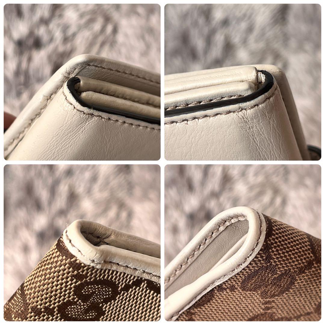 GUCCI ✨GGキャンバス　折り財布　ラブリーハート　ホワイト　レディース