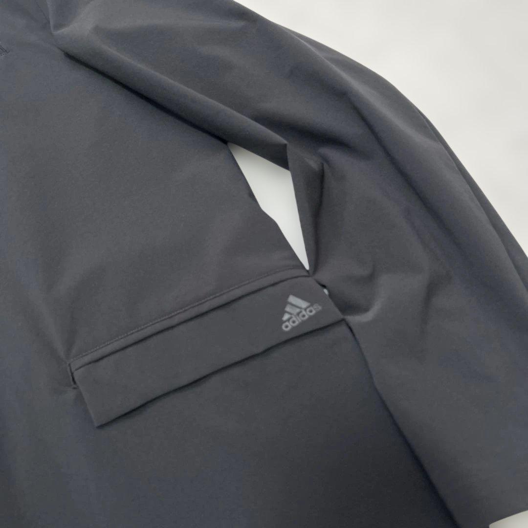 希少 2XL adidas ストレッチ テーラードジャケット 洗える ブラック