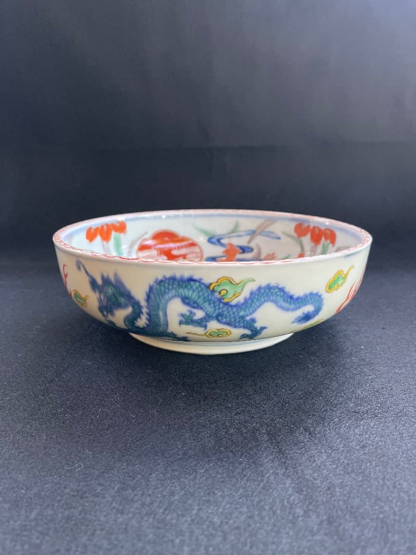 古伊万里赤絵金魚文鉢