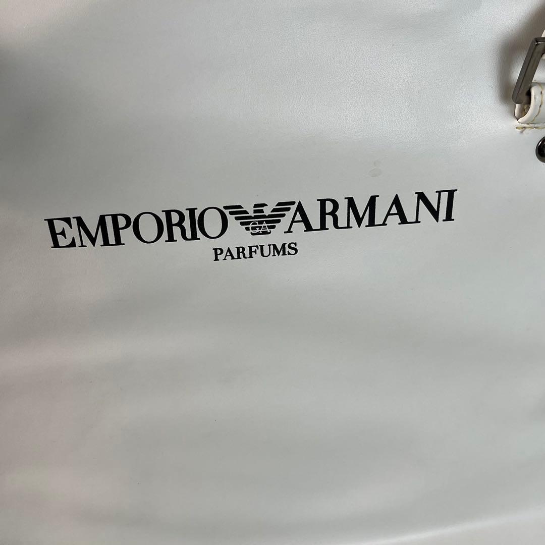 EMPORIO ARMANI スポーツバッグ　ボストンバッグ　ホワイト×ブラック