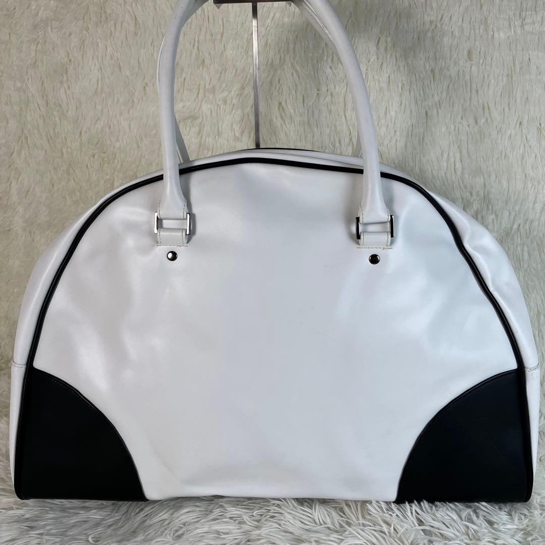 EMPORIO ARMANI スポーツバッグ　ボストンバッグ　ホワイト×ブラック