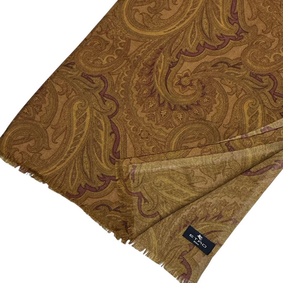 【極美品】ETRO エトロ カシミヤ×シルク イタリア 大判ストール スカーフ