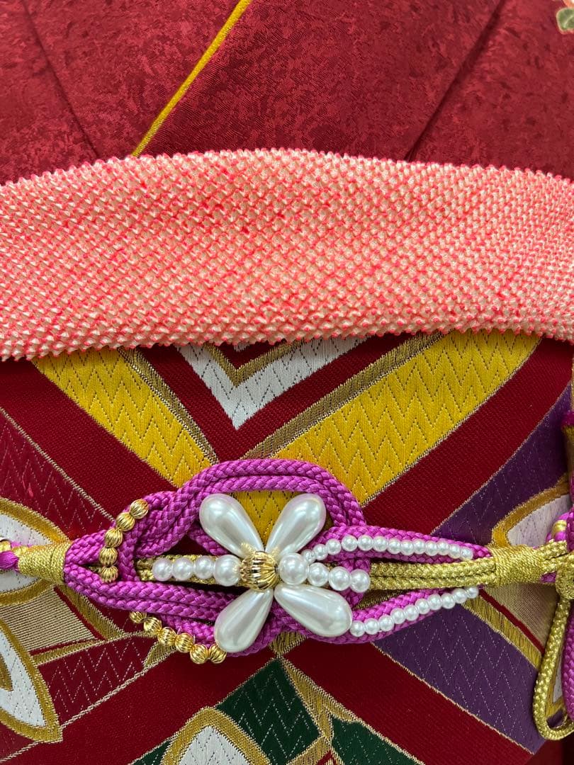 振り袖　フルセット　別誂長襦袢　金彩加工　刺繍入り　成人式　重ね襟付き　781