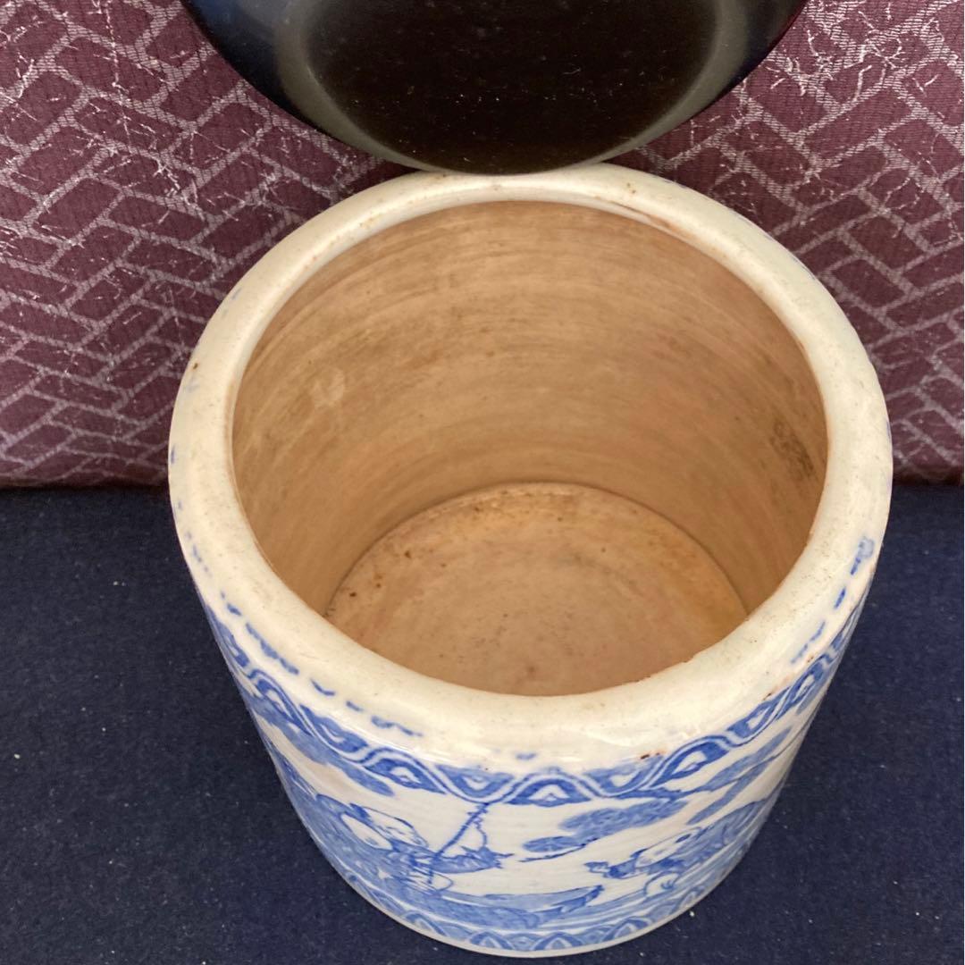 唐子紋水指　　茶道具