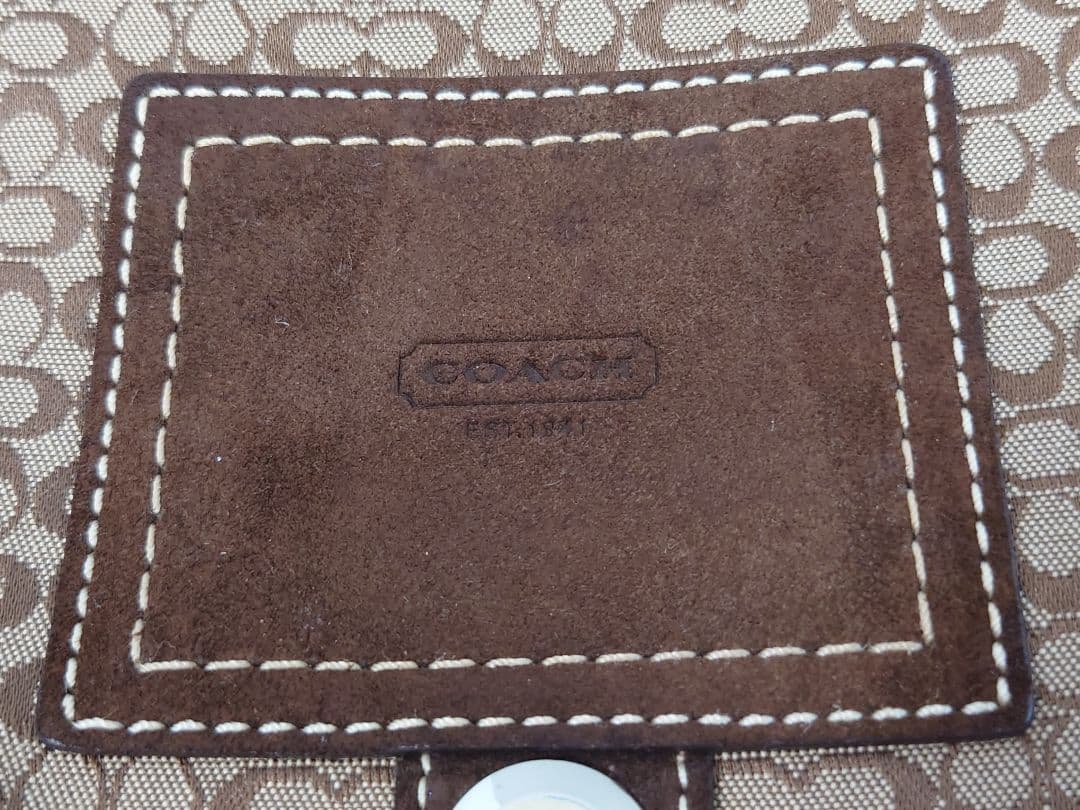 COACHコーチボストンバッグ　こげ茶色シグネチャー