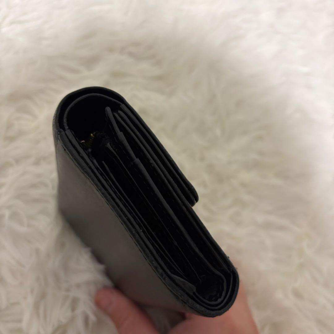 アニエスベー ボヤージュ ミニウォレット 3つ折財布 レザー ブラック