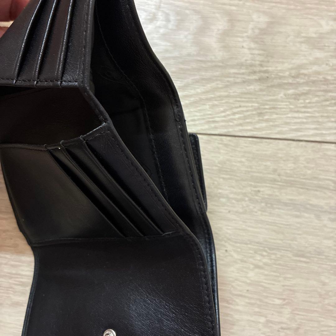 COACH コーチ 三つ折り財布 シグネチャー ブラック キャンバス レザー黒
