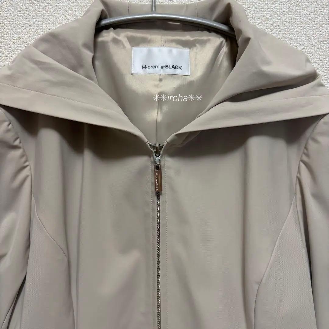 【定価の半額】M-premier BLACK ウエスト切替フーディーコート