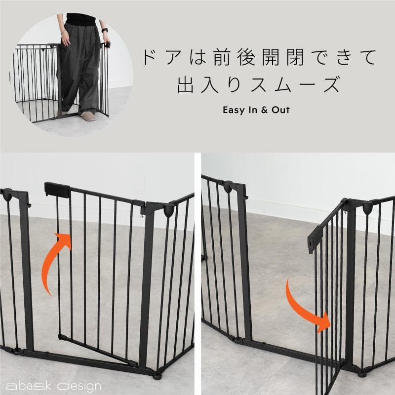 r*a様 ペットサークル Pure Loop 73.5cm ブラック6枚扉付き