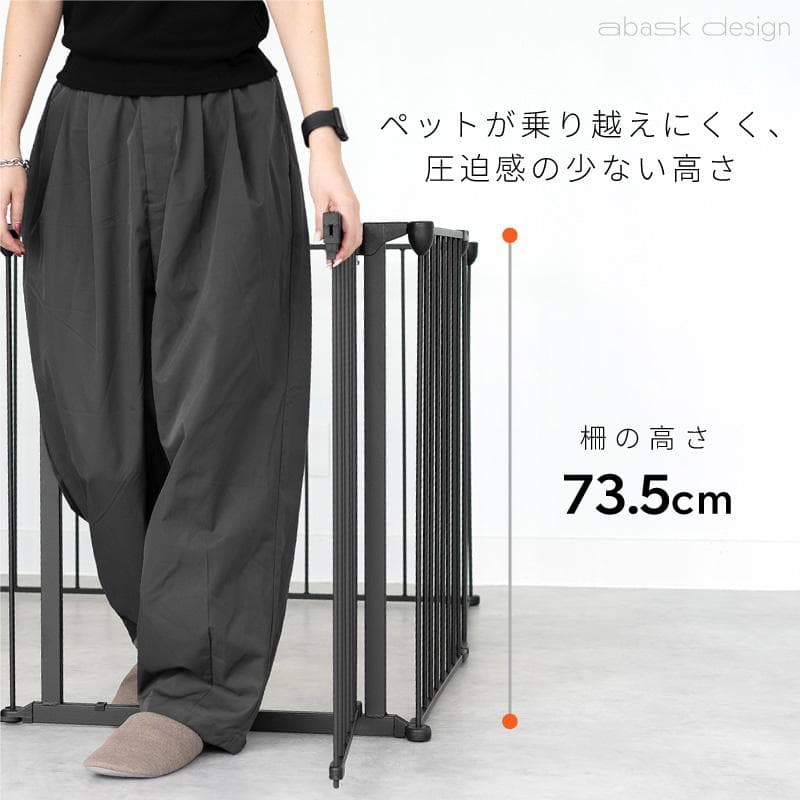 r*a様 ペットサークル Pure Loop 73.5cm ブラック6枚扉付き