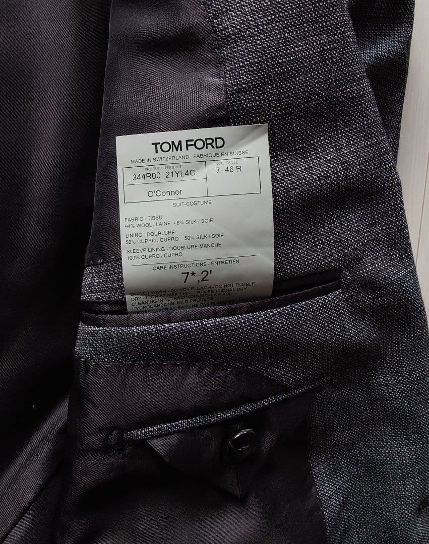 TOM FORD O’Connor オコナー グレー テーラードジャケット 46