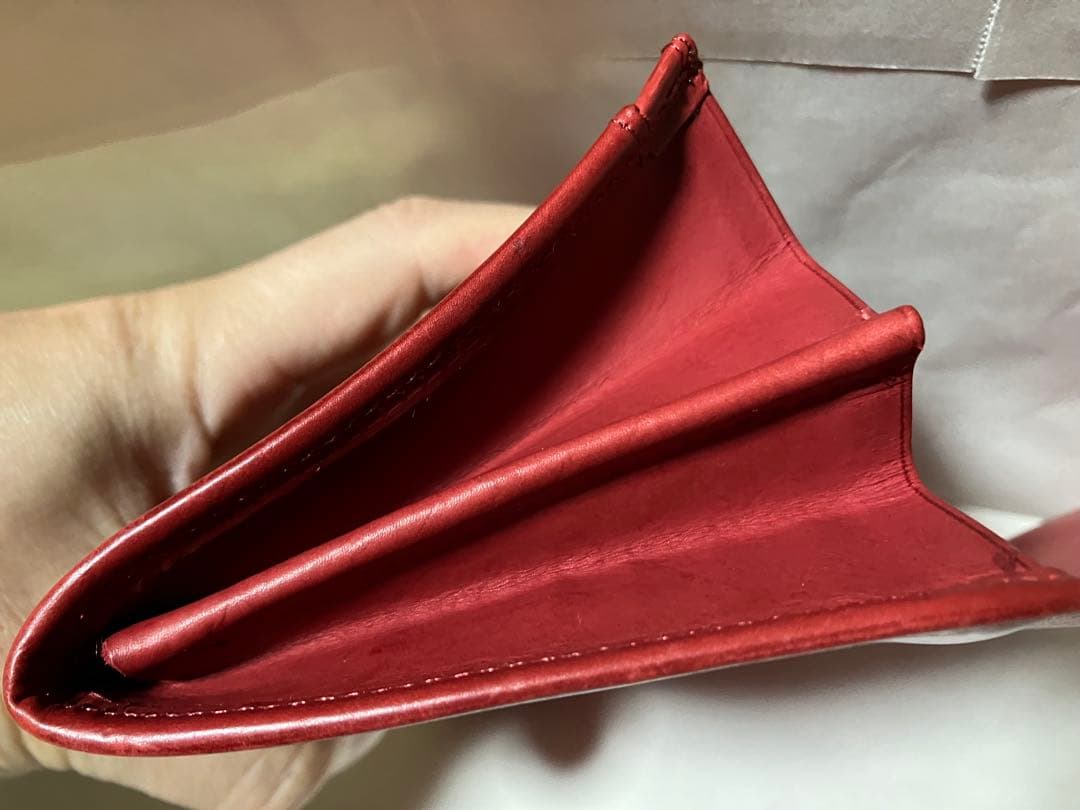 オールドコーチ 長財布 Old COACH エンべロープ フラップ 赤 レア希少