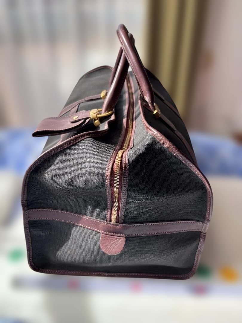 Dunhill　ダンヒルボストンバッグ 茶色 キャンバス