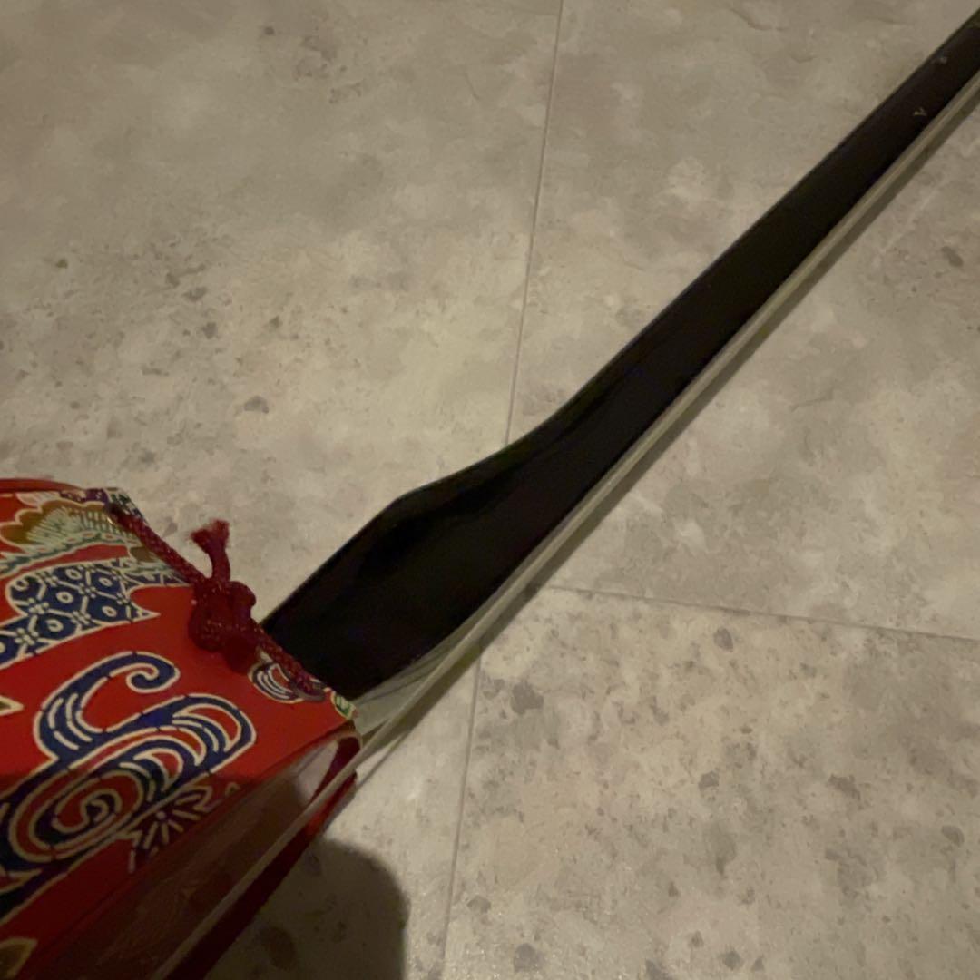 ヴィンテージ 沖縄　かんから三線　ハイビスカス　カンカラ三線　レトロ
