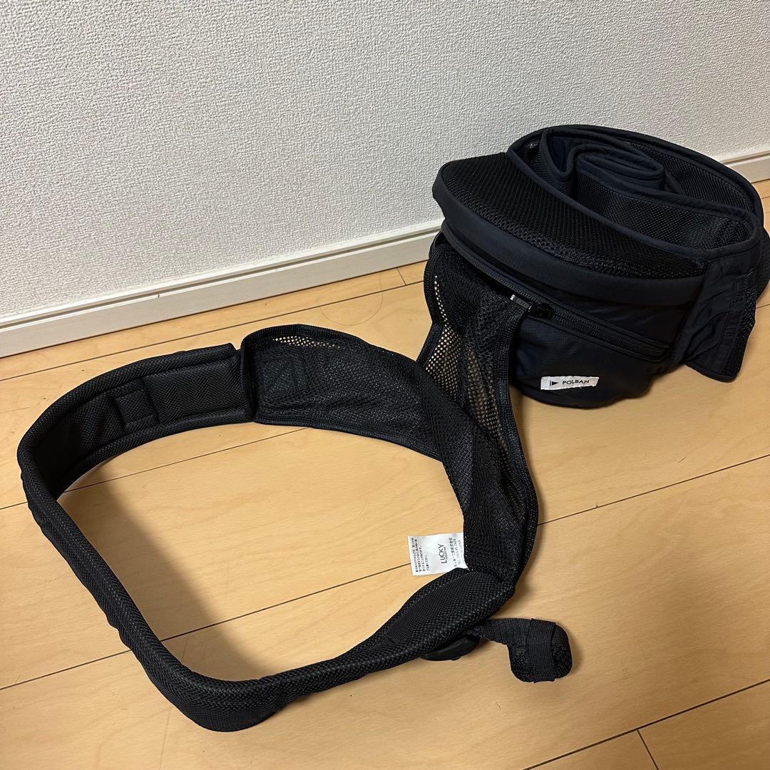 POLBANポルバンベーシック ヒップシート　ブラック　シングルショルダー