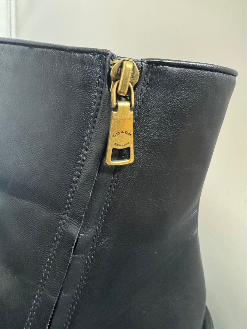 コーチ　COACH ジジ　ブーティー　ブーツ　レザーブーツ　24.5cm 黒