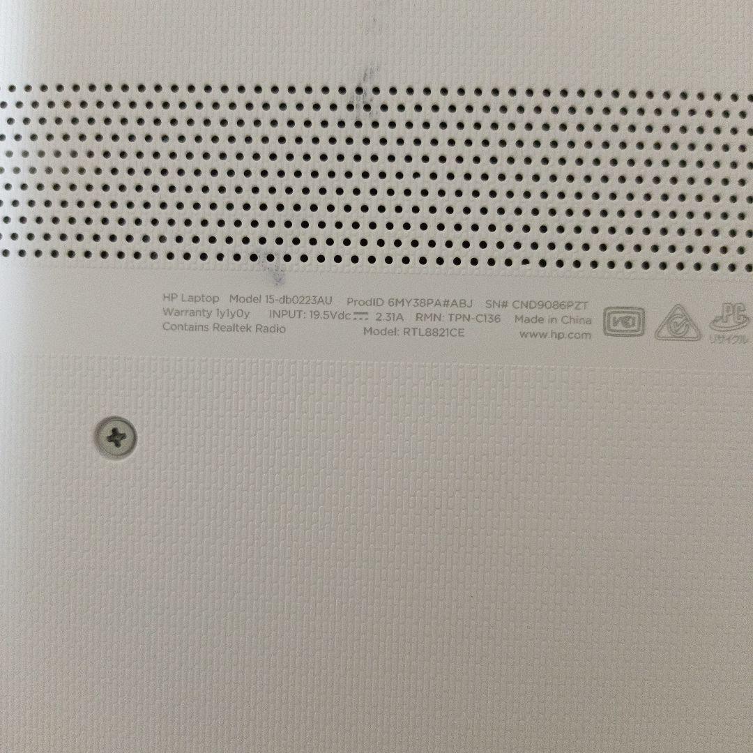 HP ノートPC 15.6インチ ホワイト
