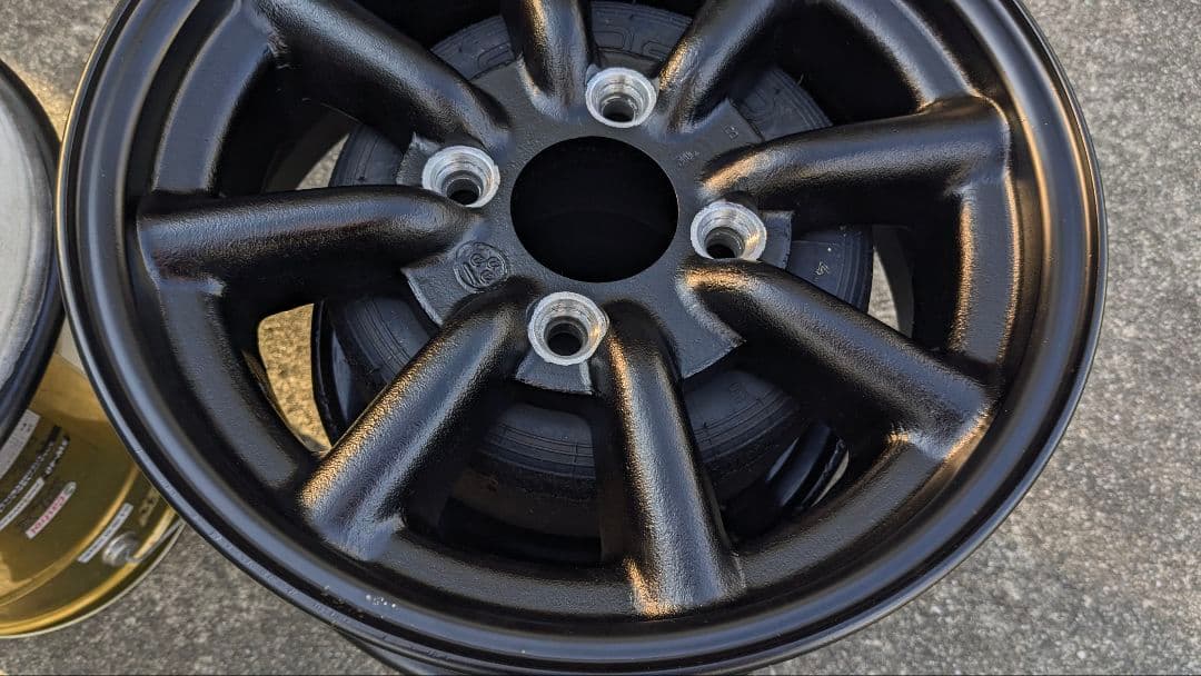 オブジェ使用のRSワタナベアルミホイール14−6J-114.3オフセット＋21
