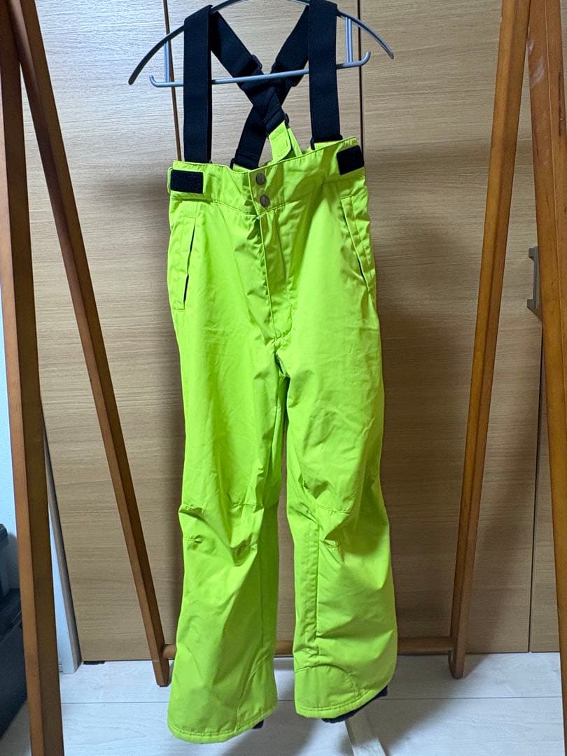 【極美品】子ども用　スノーウェア　160サイズ　スキースノボ　カモフラ/黄色