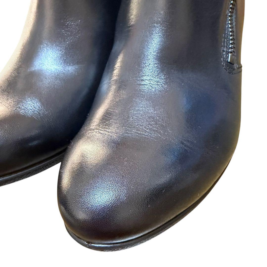 ecco ✨ レザーショートブーツ ゴアテックス 黒 サイドジップ23.5cm
