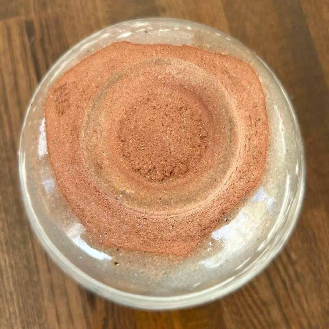 中国、東洋骨董 【辰砂（釉裏紅）お茶碗】在銘あり 美しい茶道具 大変貴重な陶磁器