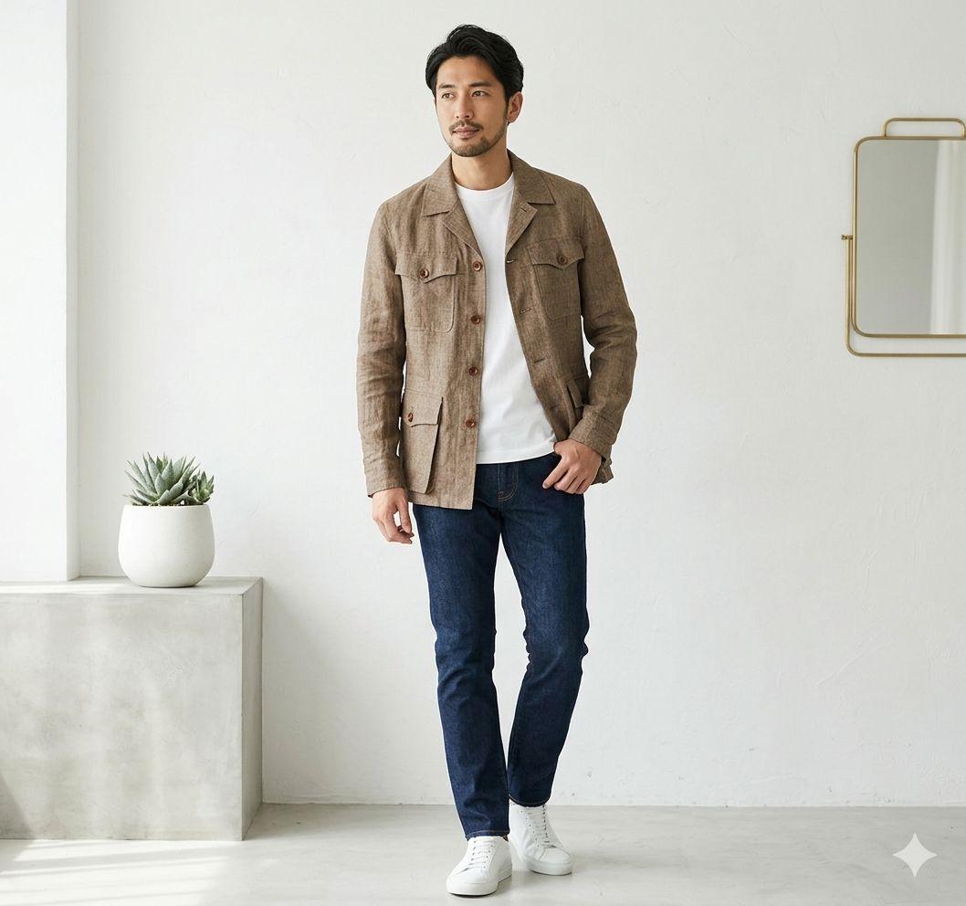 PS Paul Smith カバーオールジャケット L ブラウン 薄手 春秋
