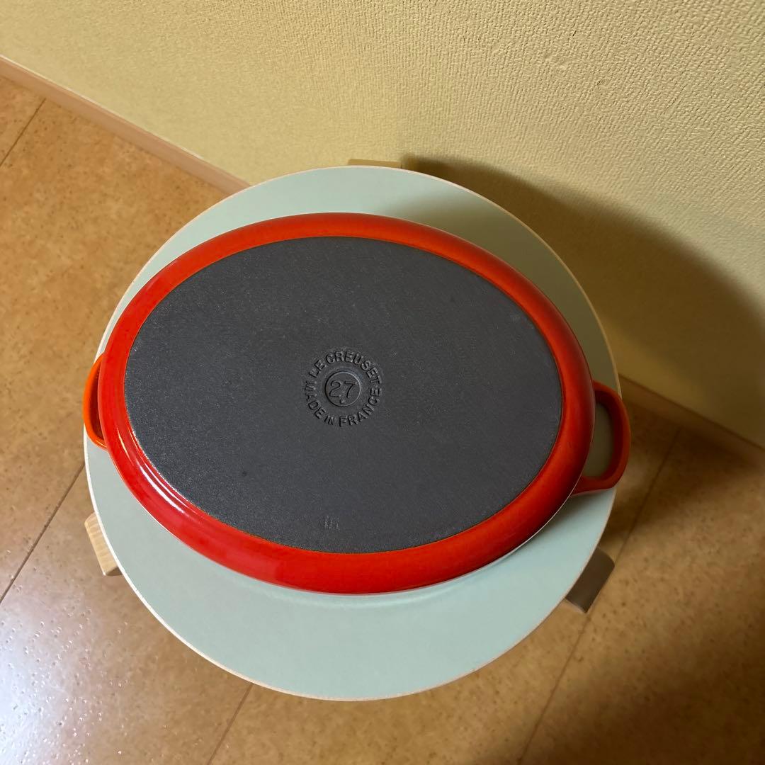 【美品ヴィンテージ 】ル・クルーゼ Le Creuset オーバル 27オレンジ