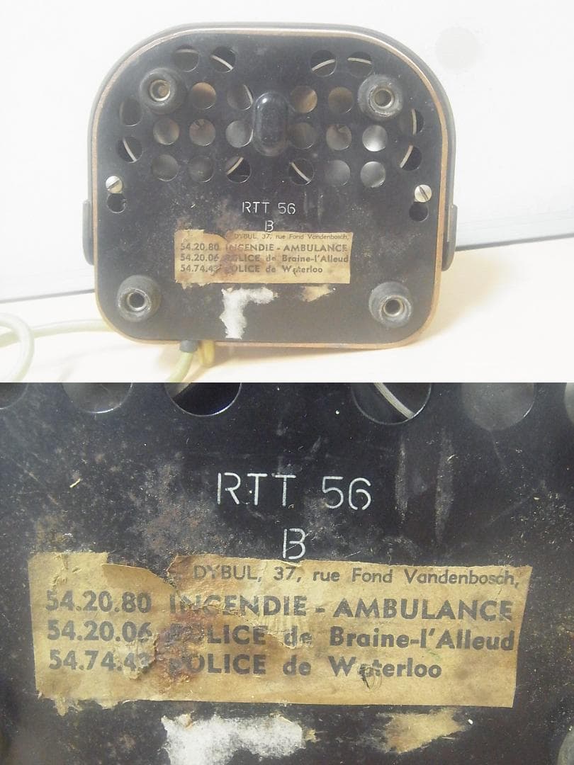 １９５０年代　ベルギー製　RTT　５６B　小型で可愛い　電話機　アンティーク
