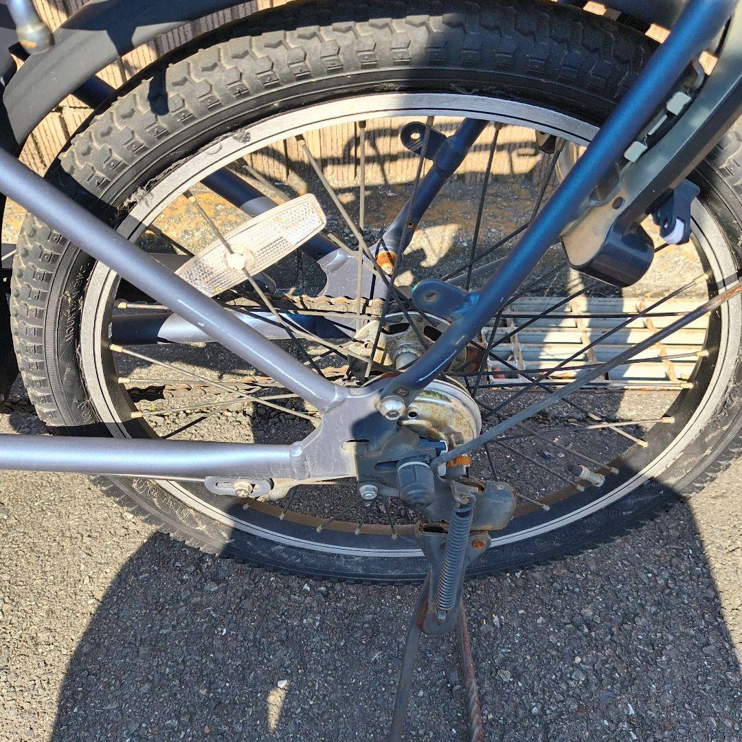 電動アシスト自転車 シティタイプ ブルー 前バスケット付き