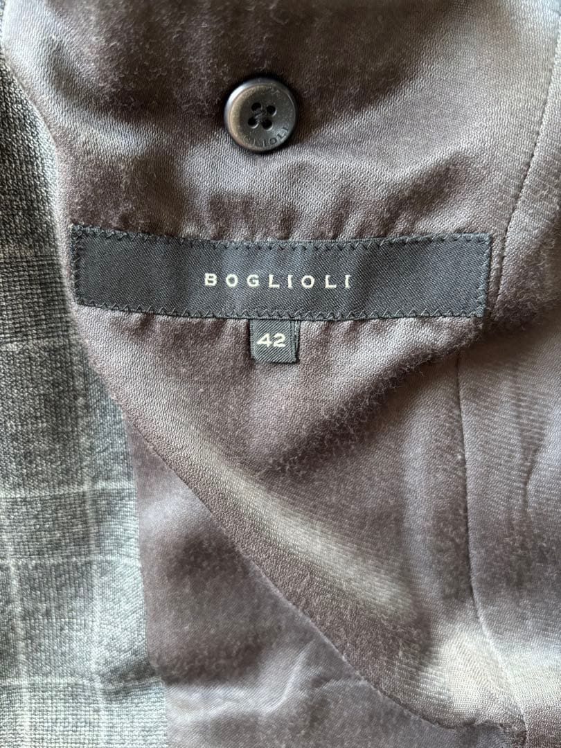 BOGLIOLI ボリオリ　WIGHT グレー チェック柄 スーツ
