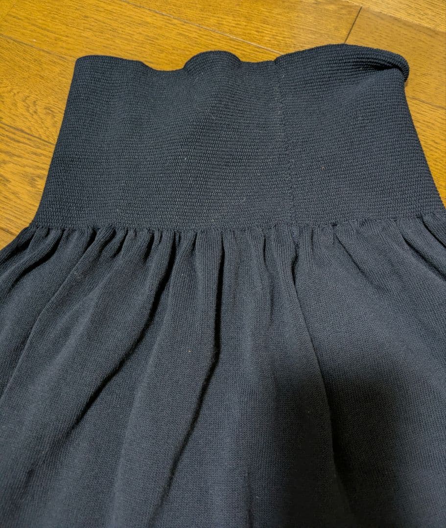 SAIFUKU おなかをつつむ / のびるニットロングスカート　ネイビー　ゴセン