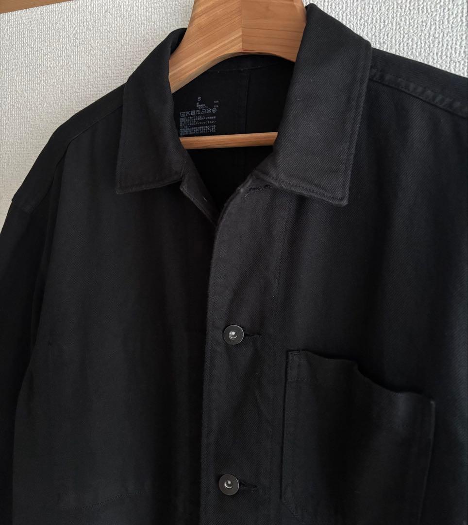 無印良品 木の実から作ったカポック混 カバーオール セットアップ 黒 Sサイズ