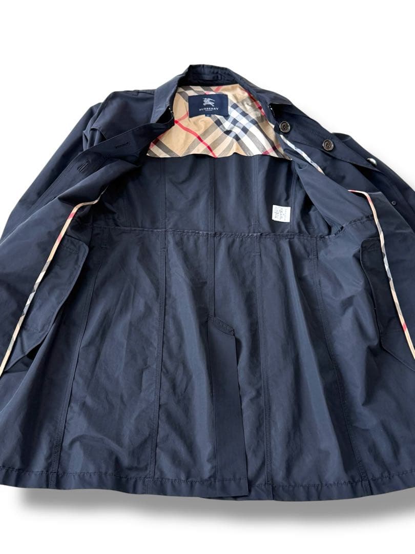 【美品】希少サイズ46 バーバリーロンドン ダークネイビー コート