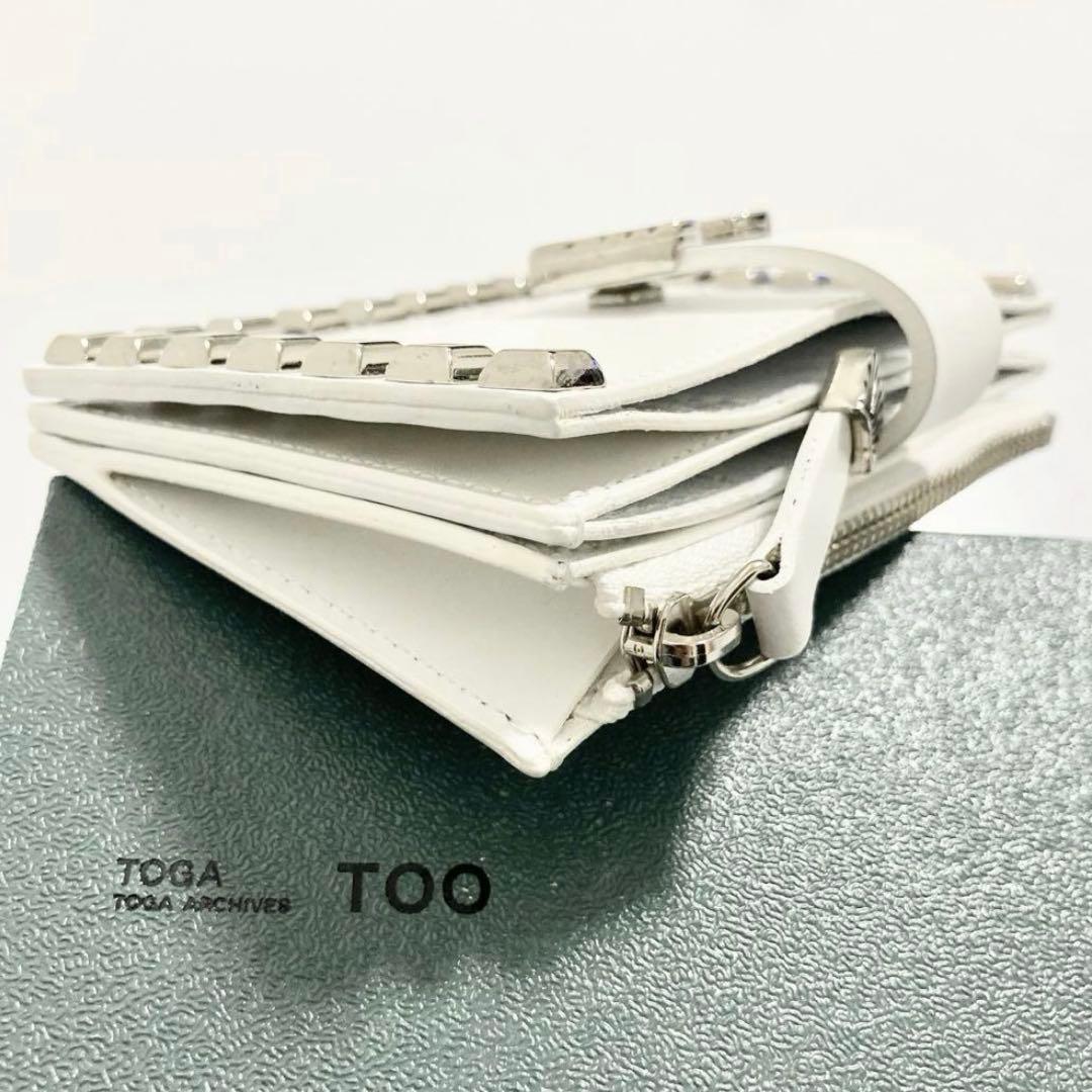 新品 定価3.1万円 TOGA レザースモールウォレット ホワイトミニ財布