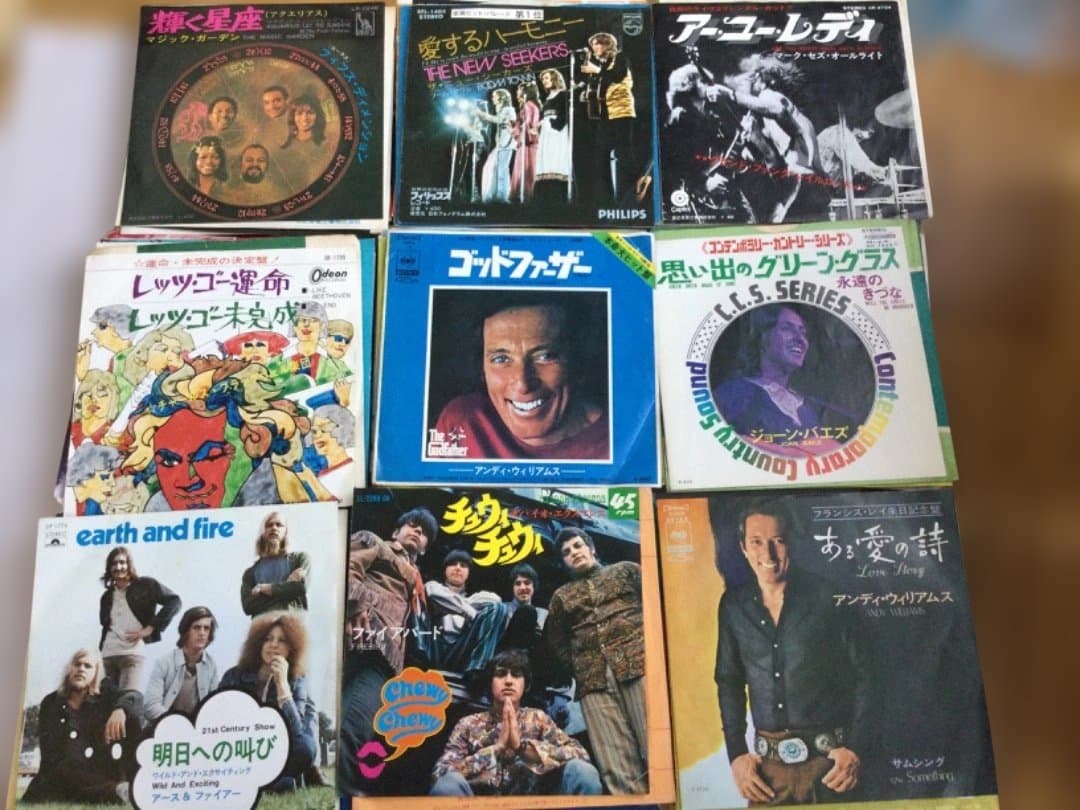 1970年代前半 洋楽ヒットシングル 90枚以上