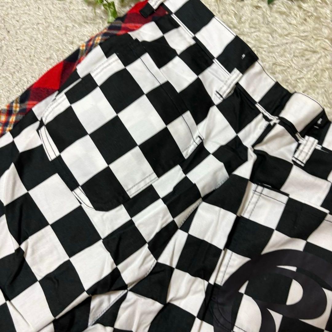 美品　ROLLING CRADLE チェッカーフラッグ　フレアパンツ　XL