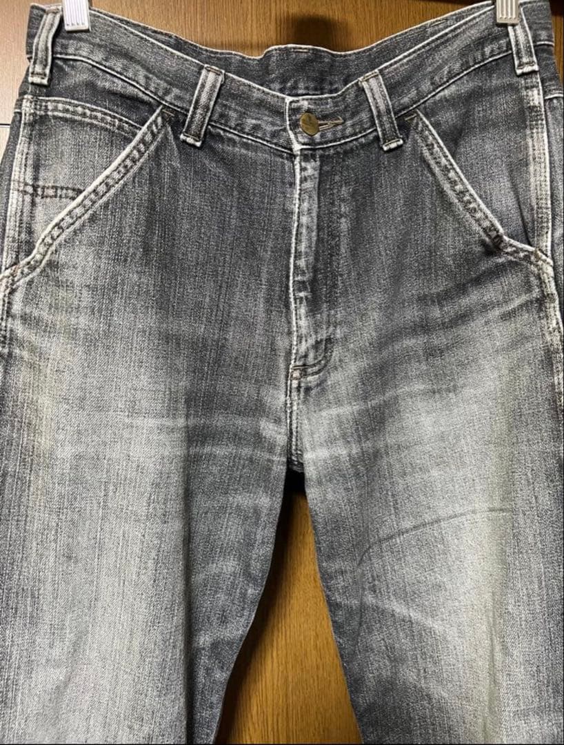 カーハート ブラックデニム　ペインターパンツ　古着