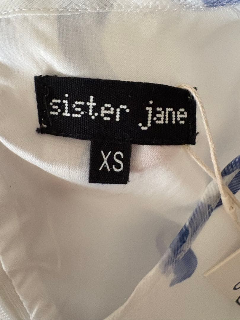 Sister jane poppy コラボ　リボン　ブルー　ワンピース シフォン
