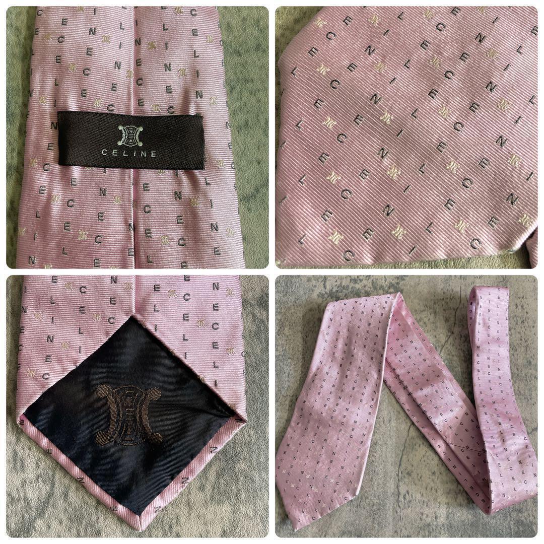 オ*ん様 至高 極上ウール CELINE ネクタイ イタリア製 生地 ダブルスー