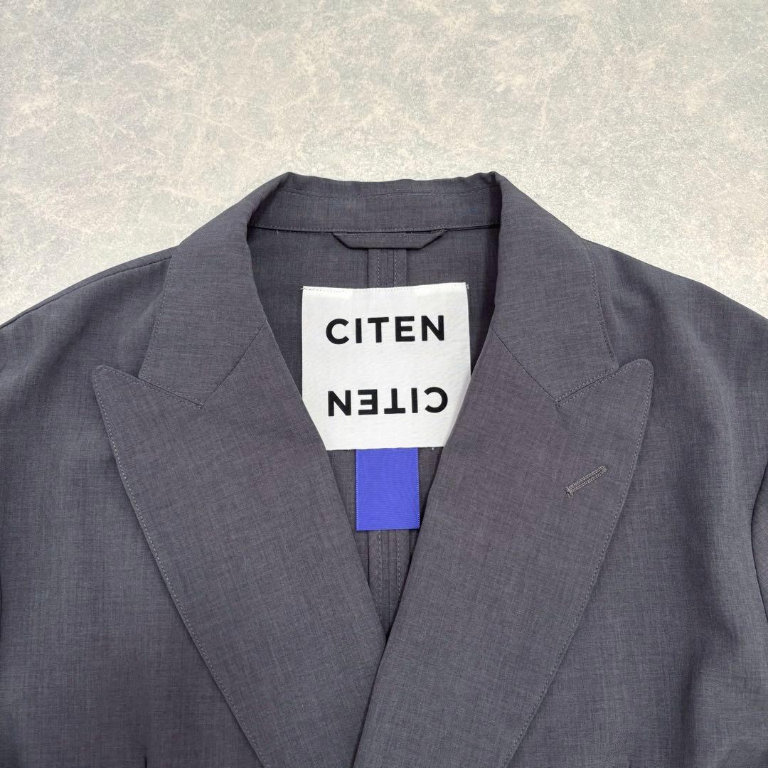 【美品】CITEN セットアップ 軽量 ジャケット ワイドパンツ M 春 グレー