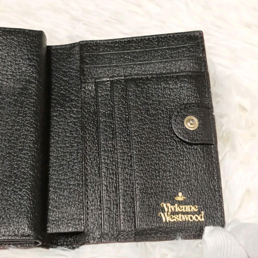 VivienneWestwood 三つ折り財布 オーブ ブラック レザー