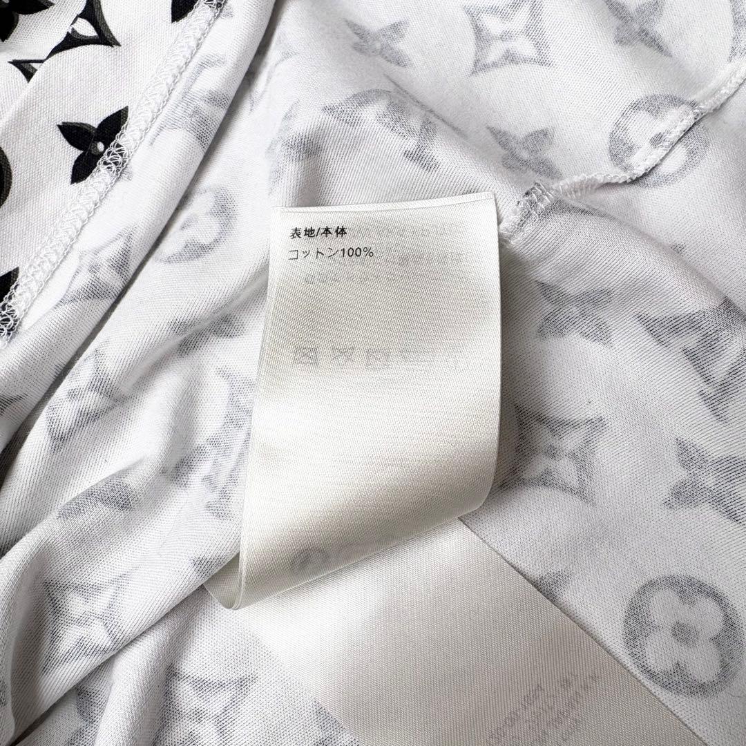 VUITTON 2023 モノグラム総柄 フード付きTシャツ LVチェーン
