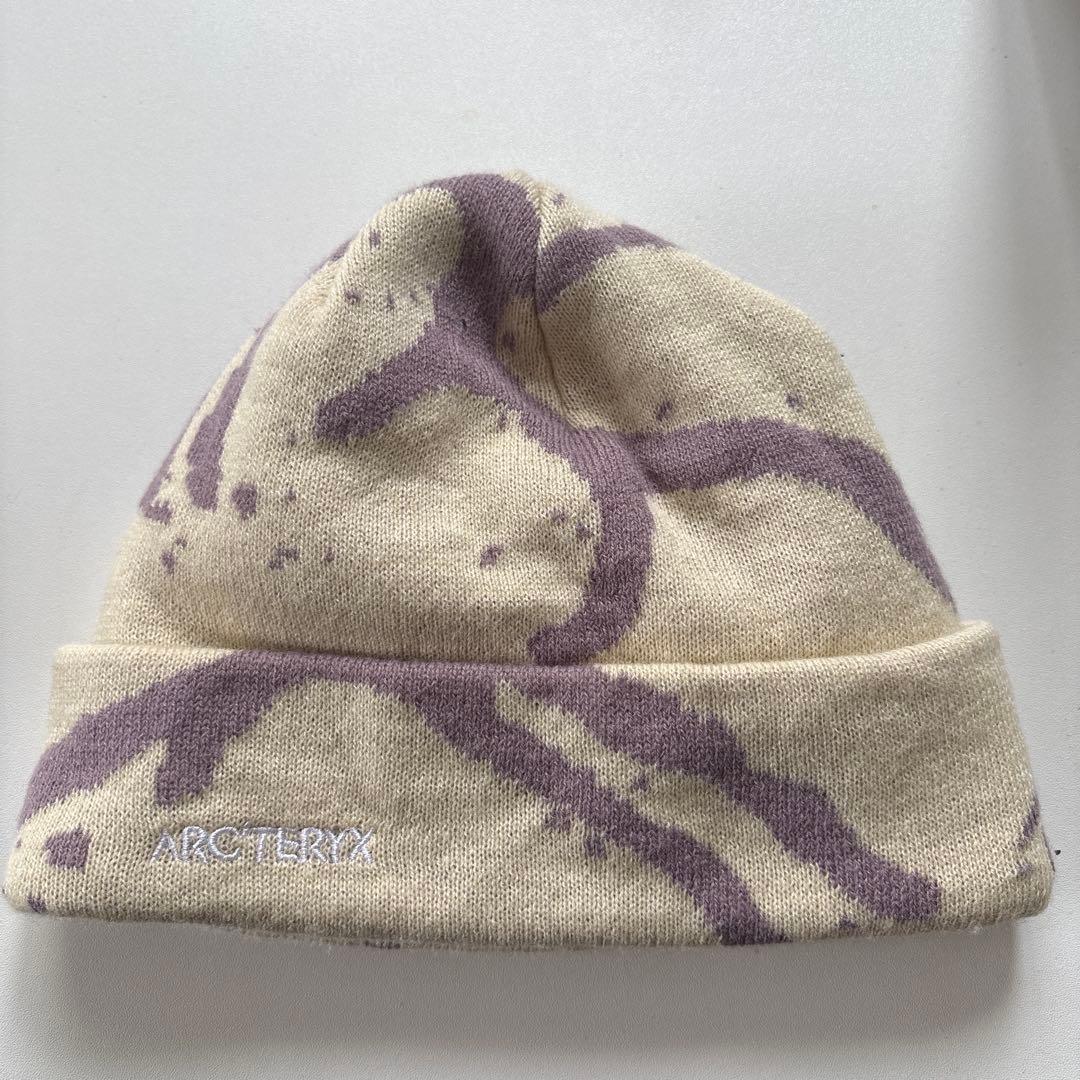 ARC'TERYX ニット帽 ベージュ/パープル
