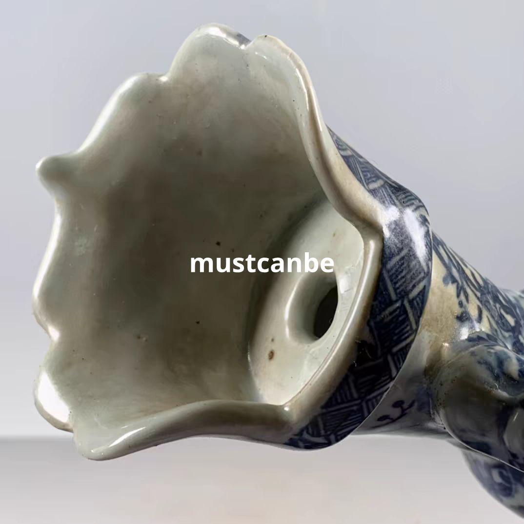 青花龍文多穆壺 景徳鎮 陶磁器 装飾品 現代工芸品 美術品 置物