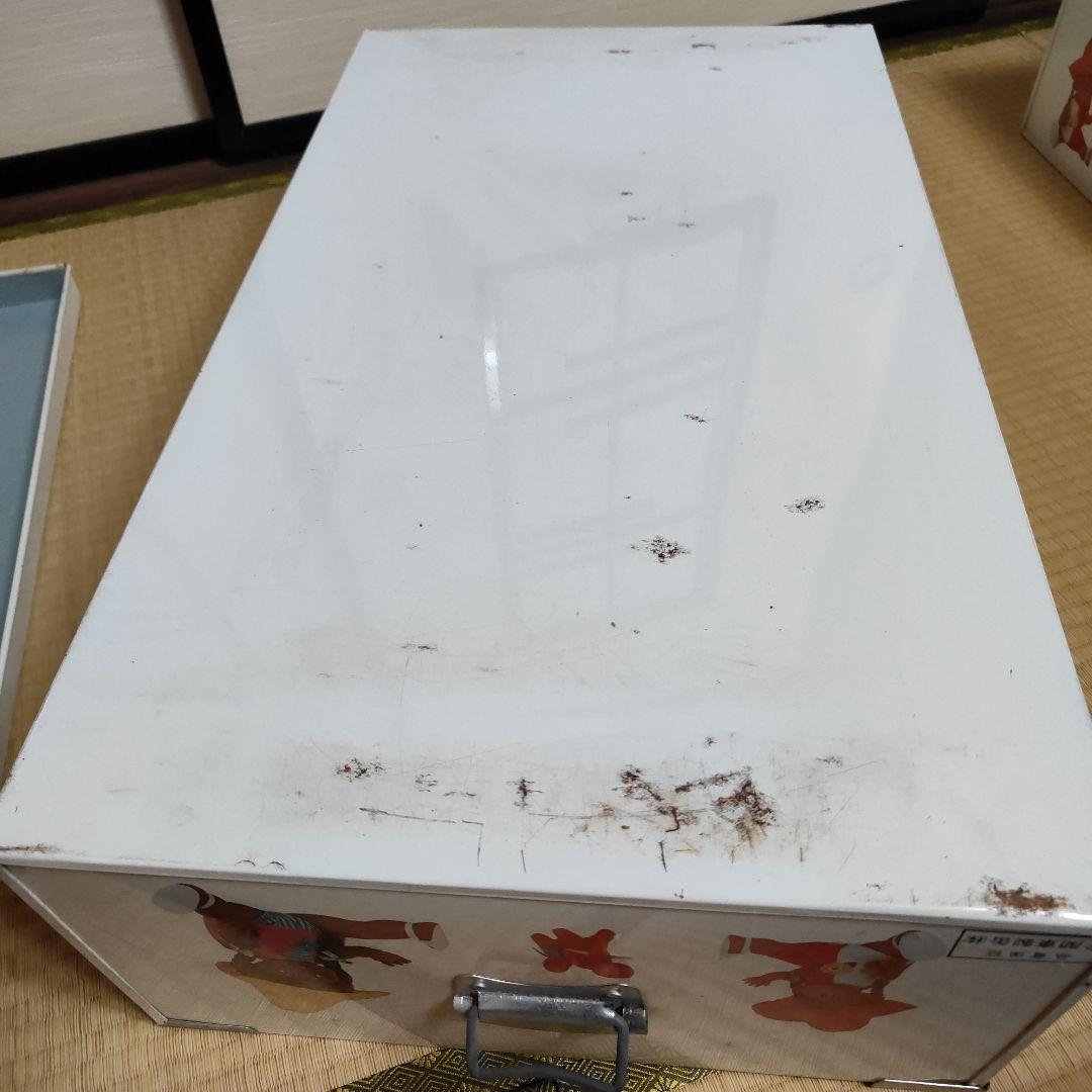 メル88777☆ レア☆ブリキ 衣装ケース ２個セット 昭和レトロ